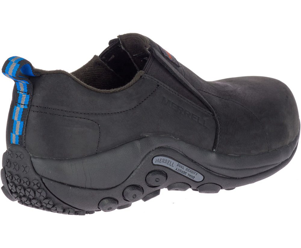 Merrell Slip Ons Black - Jungle Moc Leather Comp Toe - Mens 12SJMRUTH